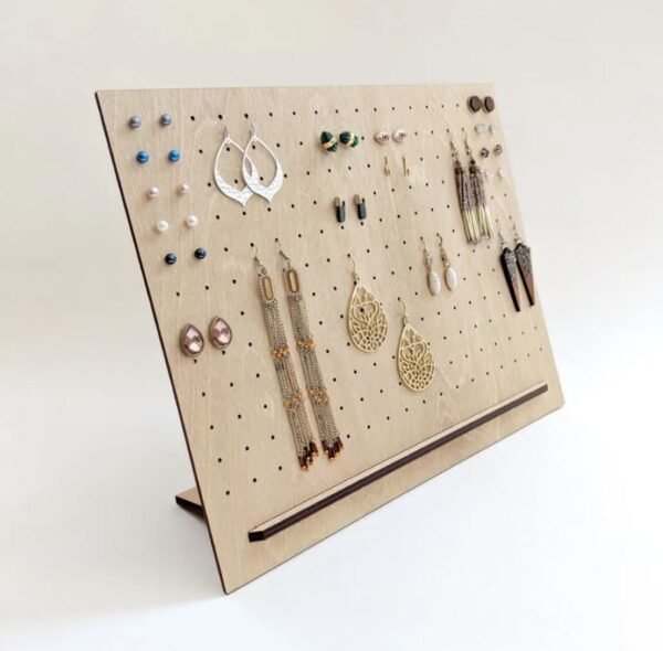 Minimalist Style Wooden Earring Display