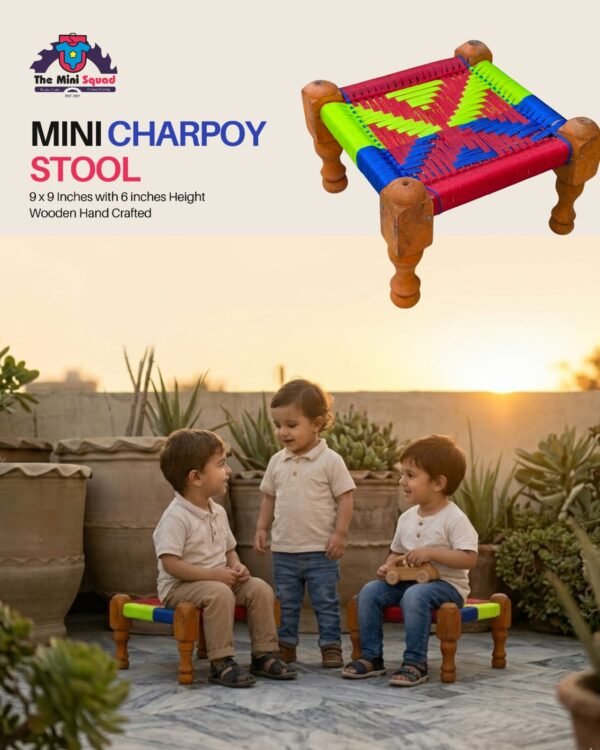 Mini Charpoy Stool for Toddlers